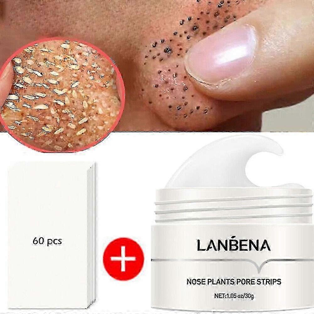 Lanbena Blackhead Remover Cream Pore Strips Nose Acne Deep Clean Peel Off Mask Tw