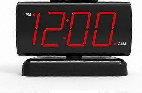 Large LED Digital Alarm Clock for Bedroom, 5" Display Senior-Friendly Clock with Dimmable Screen, Adjustable Volume, Snooze, Battery Backup