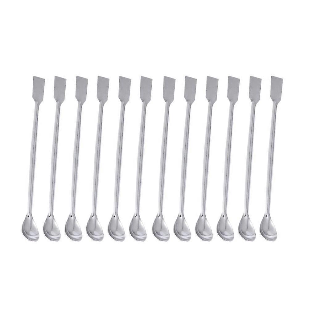 for Lab Use Double Ends Flat Square Spoons 12Pcs