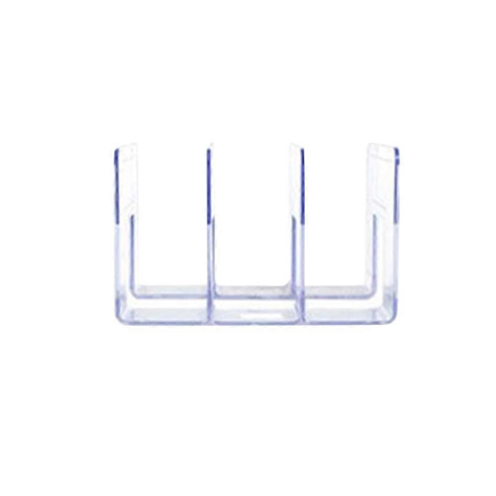 Stylish Clear Acrylic Bookshelf Transparent Book Stand Organizer with Bookends for Office Home Books Magazines Storage Display