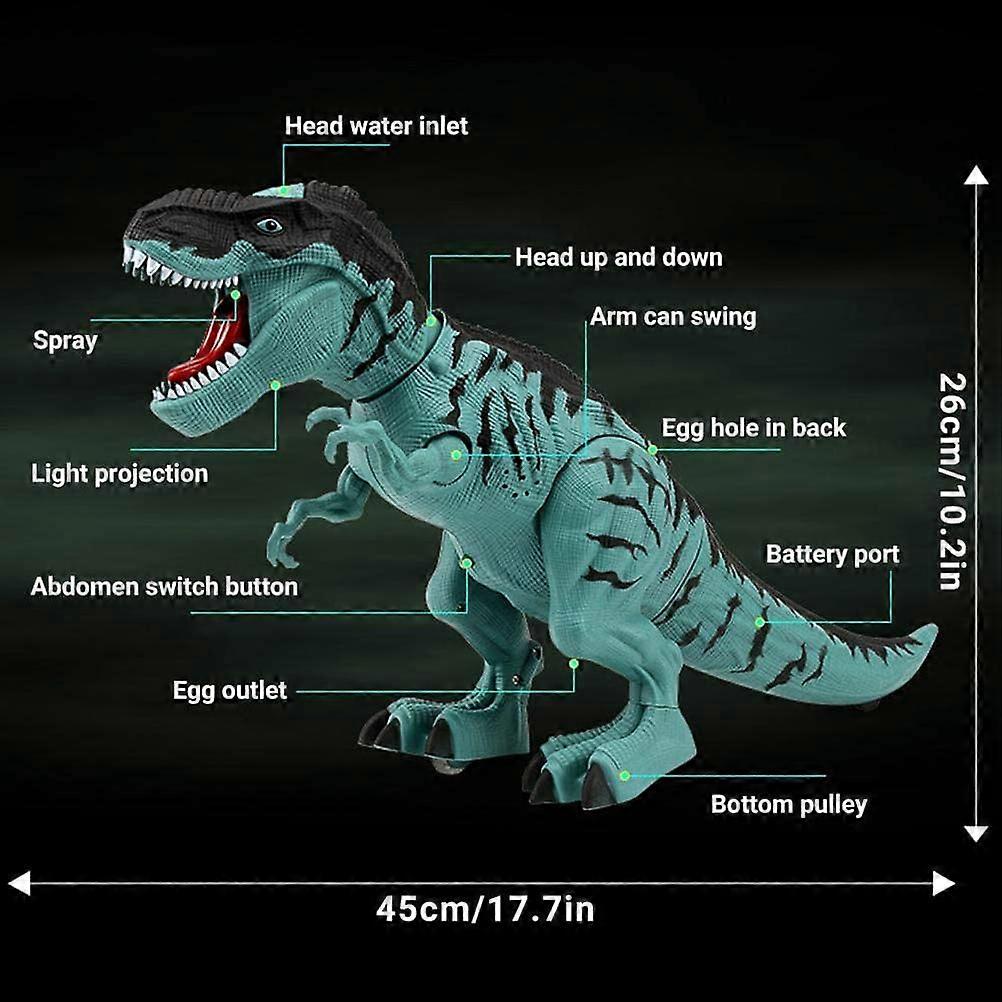 Electronic Walking Dinosaur Toy 45x26cm with Mist and Eggs