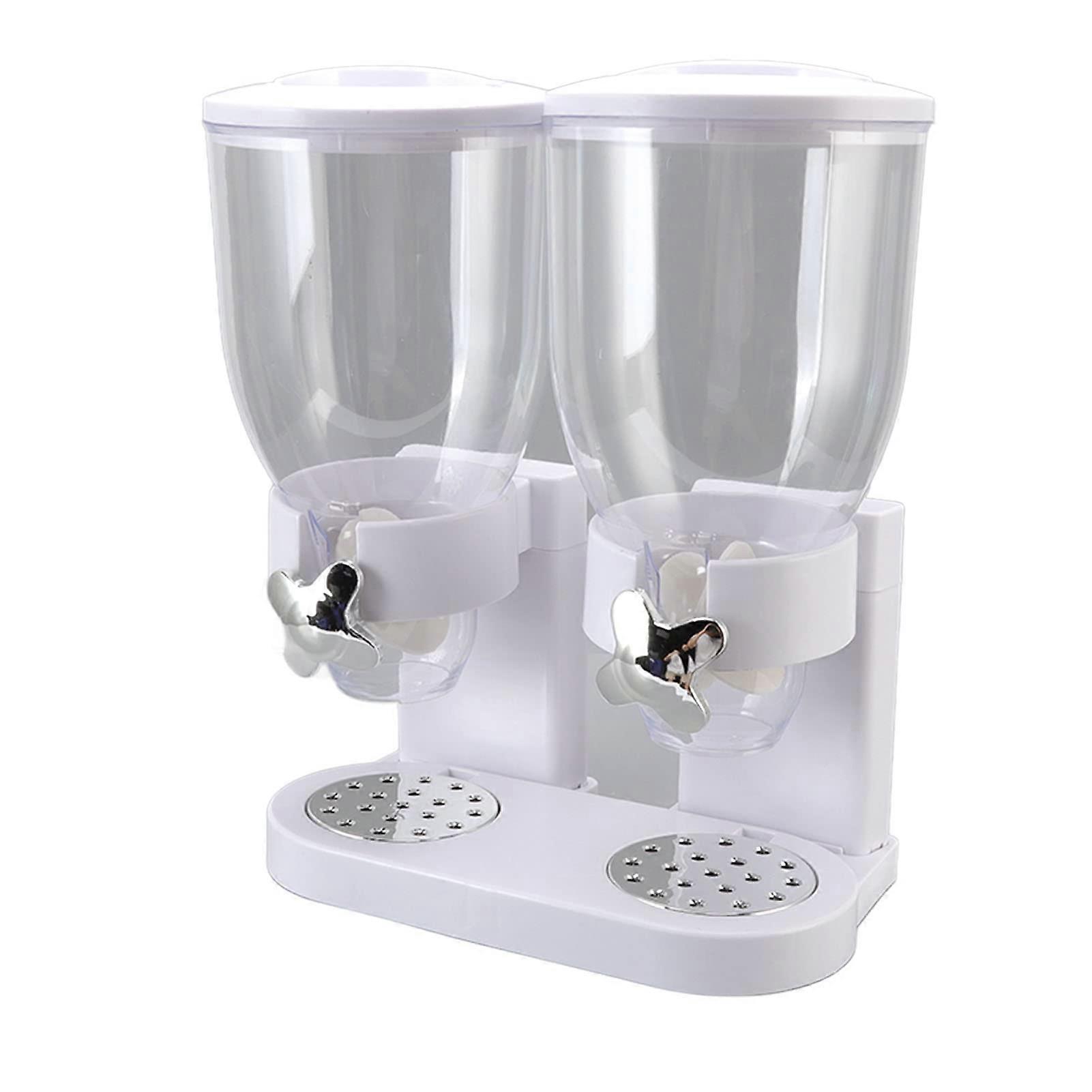 Cereal Dispenser ABS Dual Containers Airtight Twist Operation Model fq3xktzpmd12 Kitchen Storage