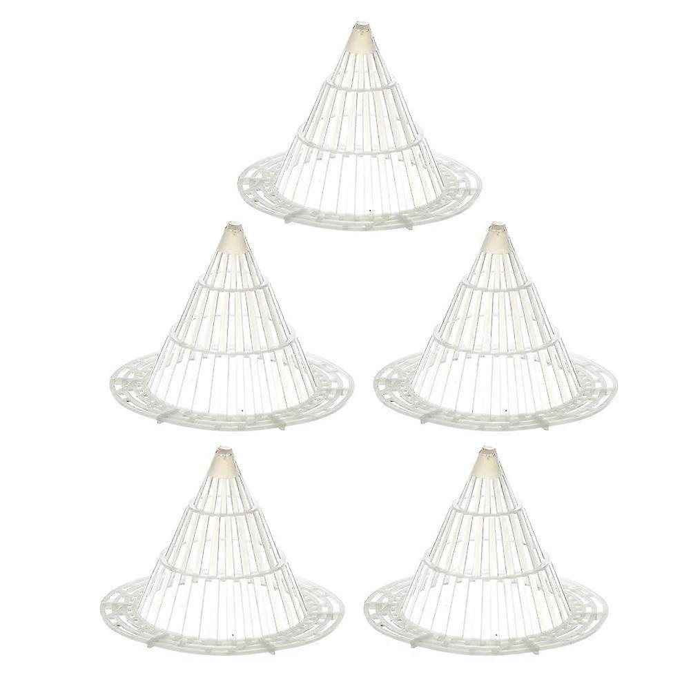 5Pcs Flowerpot Drain Net Hydroponic Mesh Pot Plastic Cone Mesh Gasket Mesh Mat