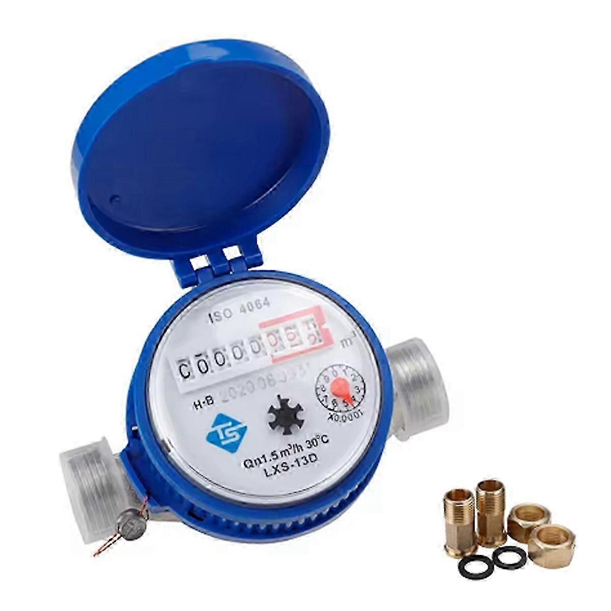 Praktisk vattenmätare Mekanisk roterande vinge E-typ Precision Pointer Counter Measurement Verktyg med