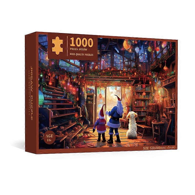 Christmas series white card puzzle 52*38 cm 1000 pieces puzzle board paper toy