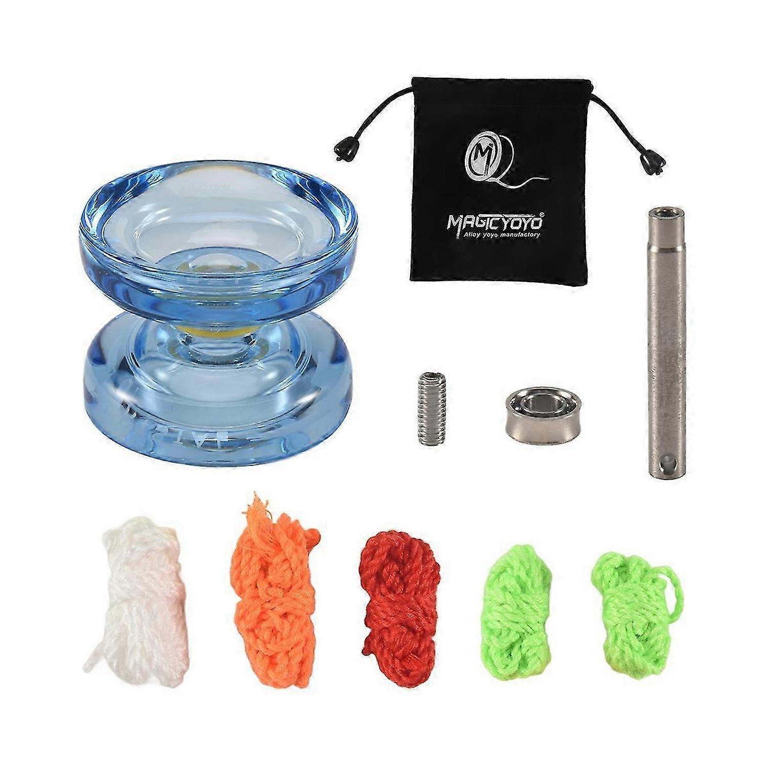 K2 Plus Crystal Responsive Yoyo,Dual Purpose Yo-Yo,Blue