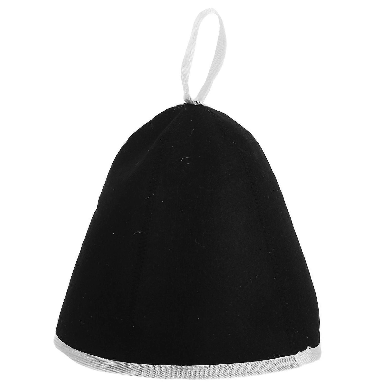 Black Sauna Cap Felt Material for Bathing Protection and Cooling