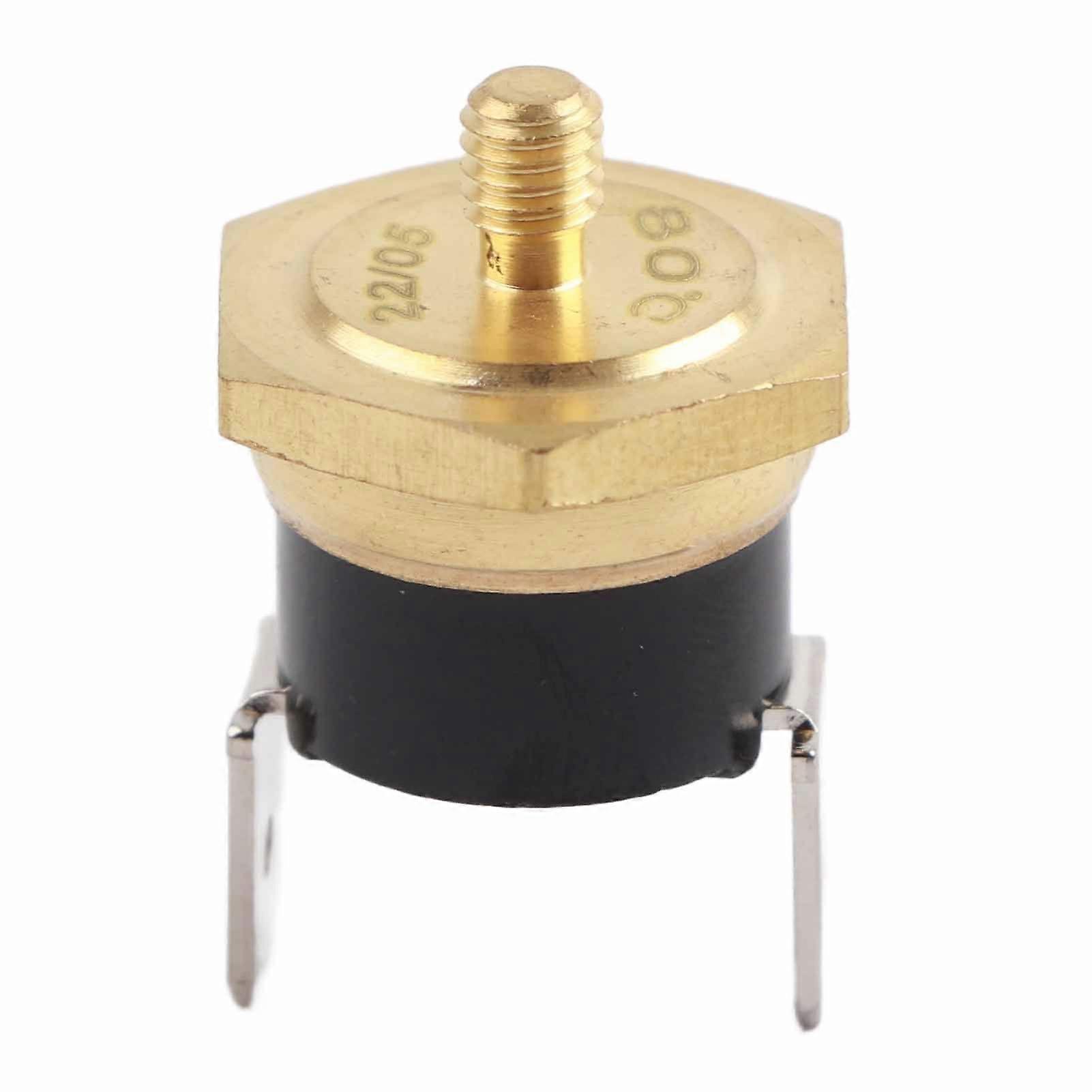 5PCS KSD301 Copper Thermostat Bimetal Normally Closed M4 Snap Disc Temperature Switch 250V