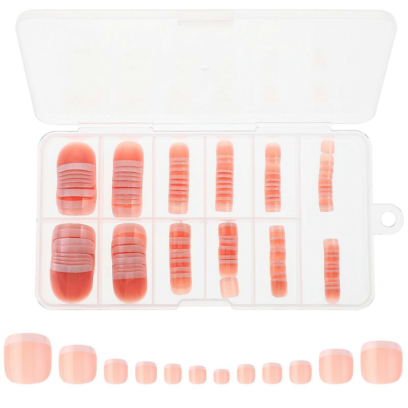 120 Pcs Square Toe Nail Tips Fake Toenails Comfortable Fit Multi Color Easy Application For Women