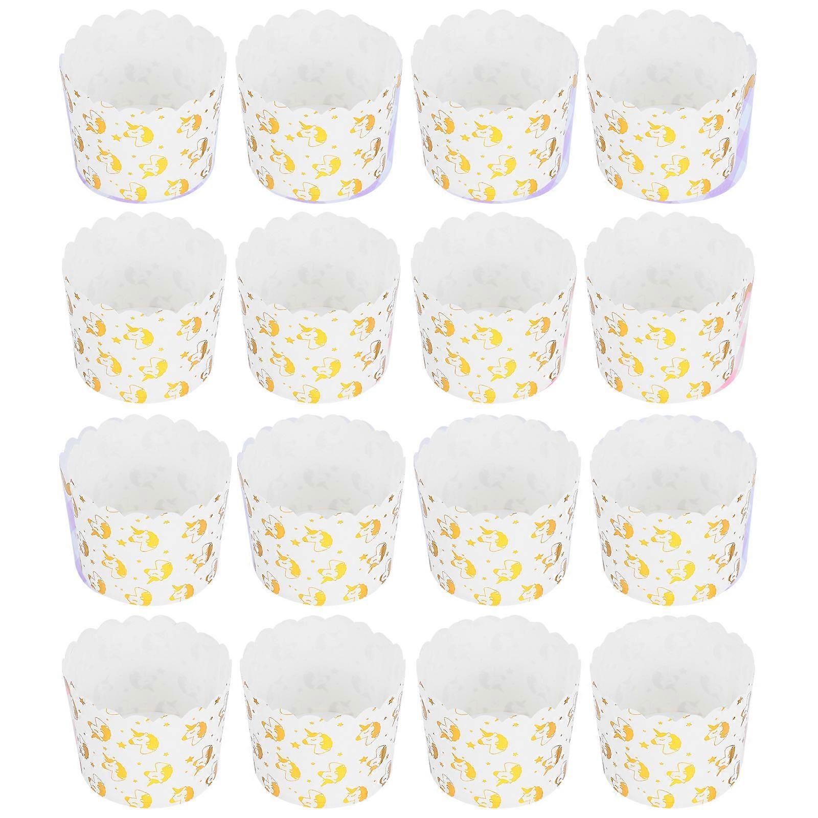Cupcake Cup Baking Cups for Small Desserts Muffin Cups Assorted Color Paper Decorative Baking Liner 50Pcs