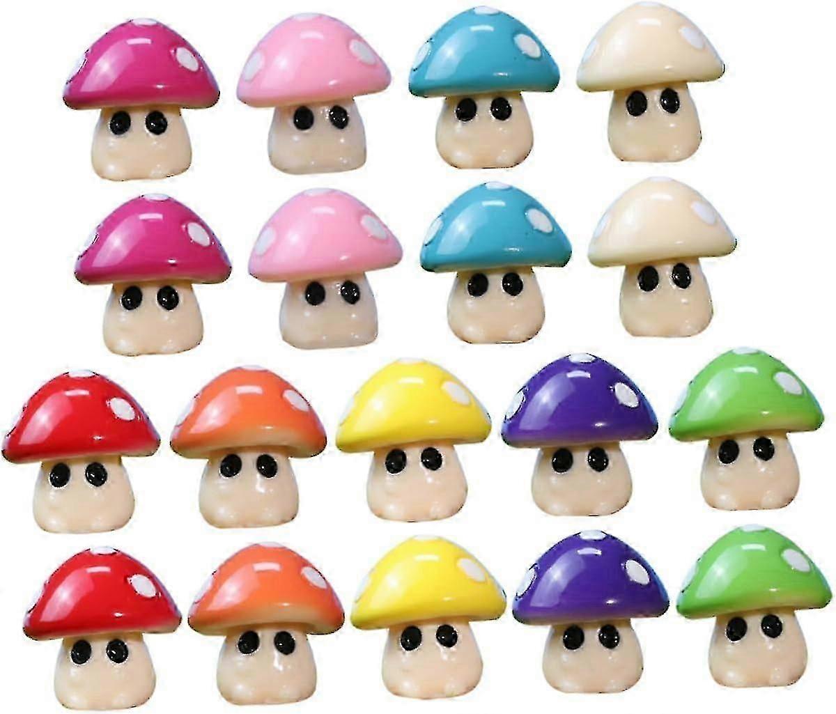 18pcs Shelf Decorations Bookshelf Decor Dining Table Decor Fake Resin Mushroom Mini Mushroom Diy Bonsai Decoration Decorative Resin Mushroom Miniature