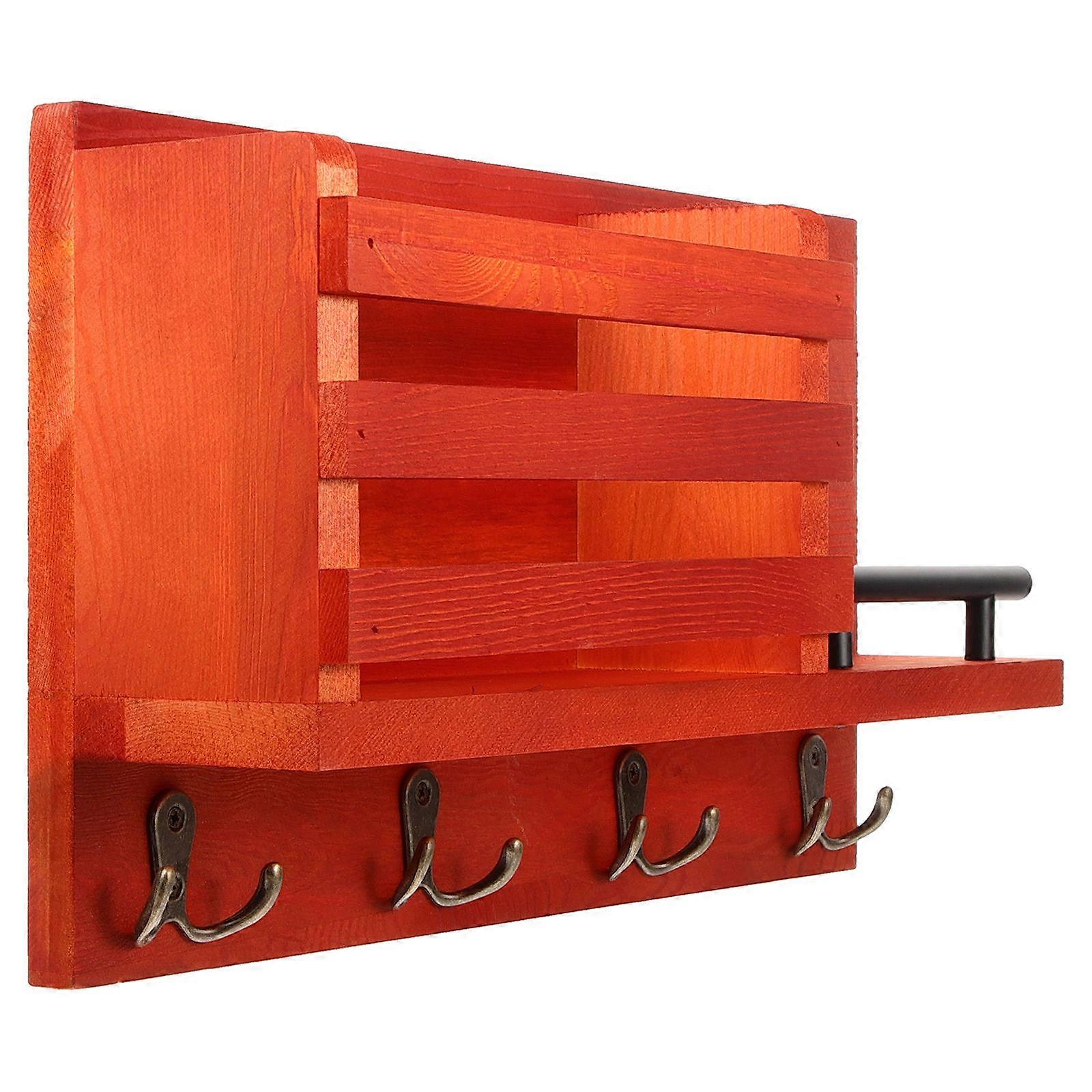 Simple Design Wooden Floating Shelf For Storage Holder 41.00X23.00X11.00CM Key Organizer 1Piece