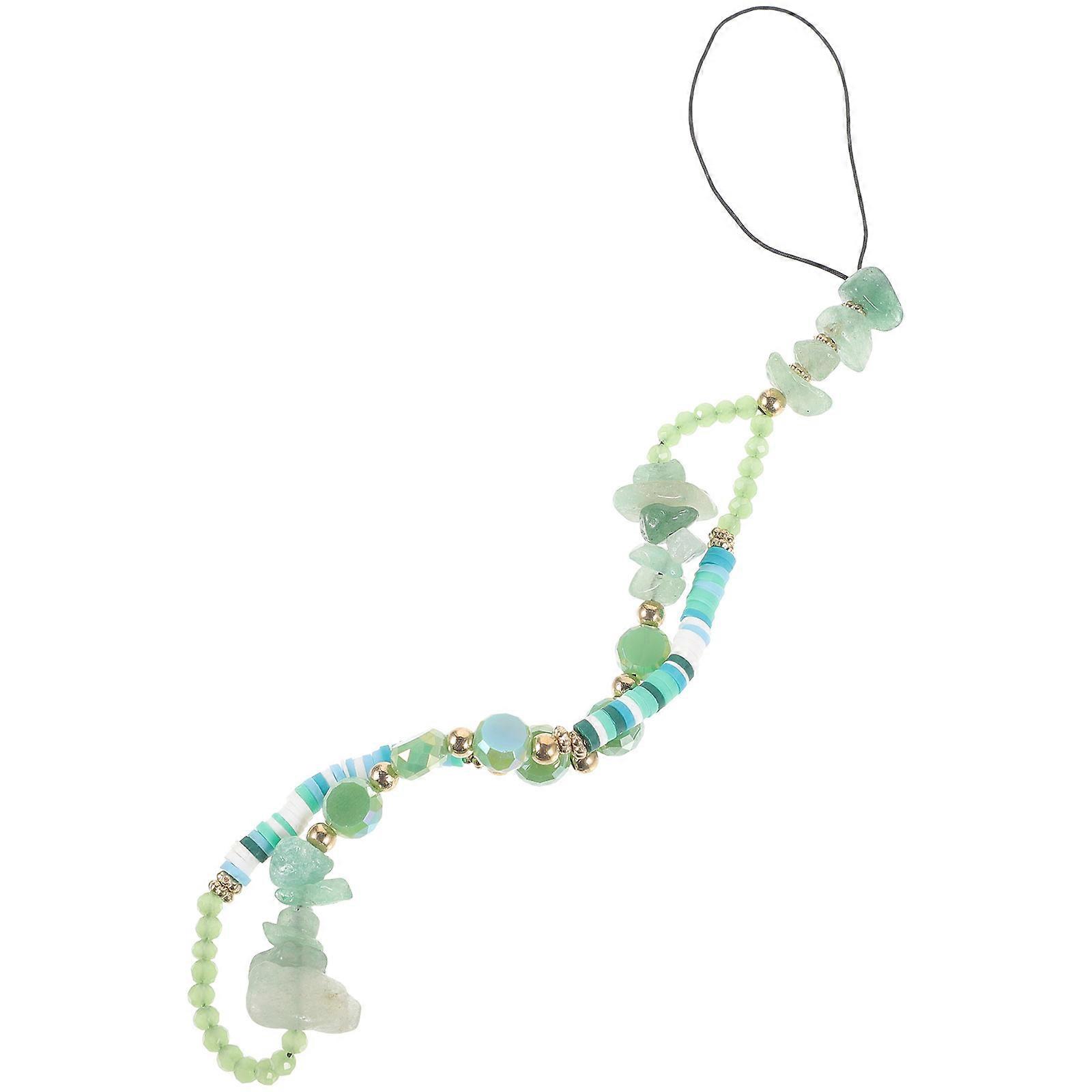 Beaded Phone Strap Wrist Strap for Decoration 2Pcs Assorted Color Plastic