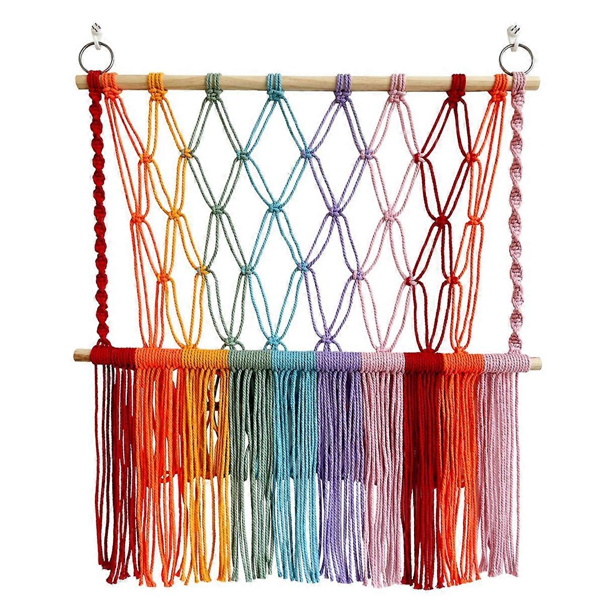 Stuffed Hammock Tapestry Space Saving Boho Macrame,A