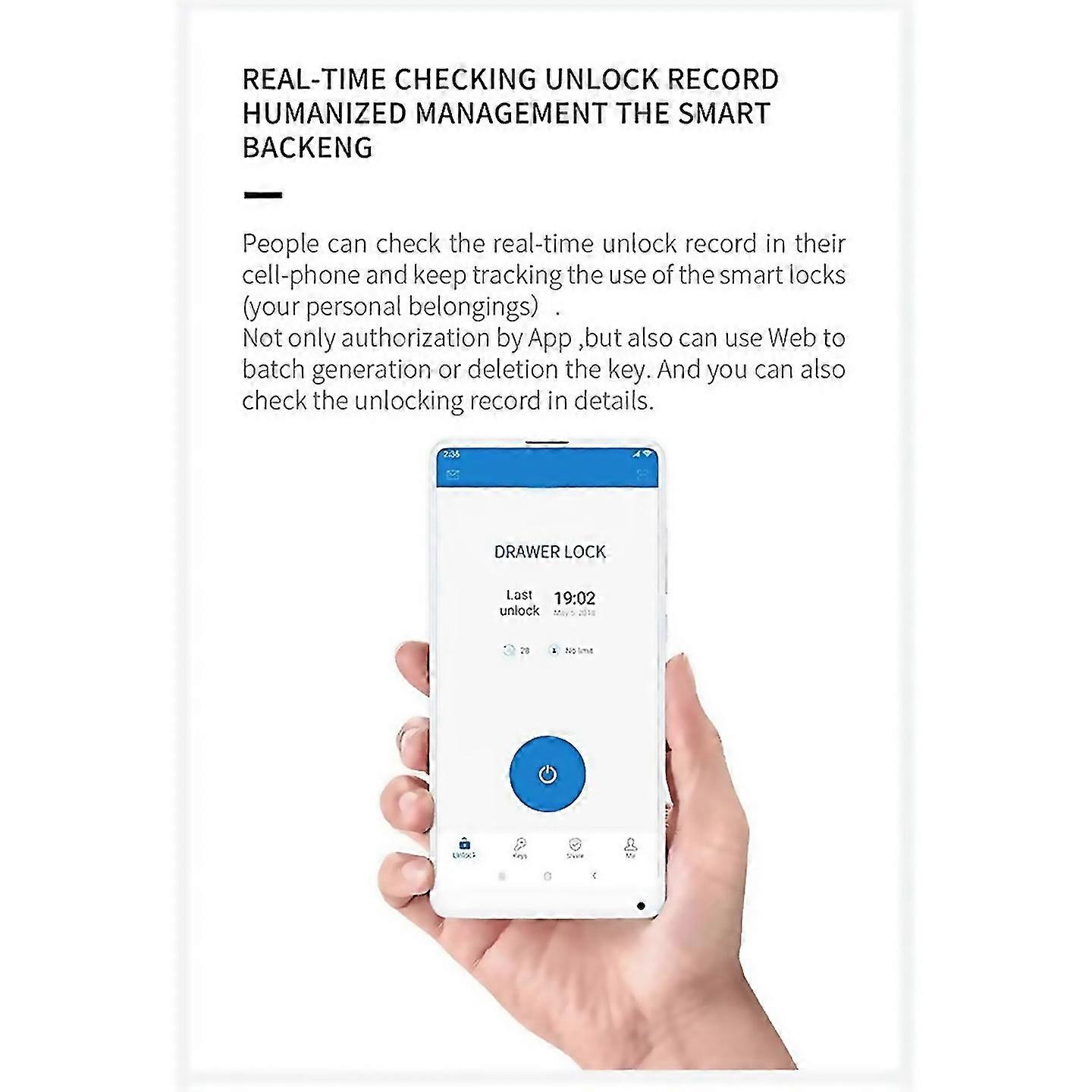 For Tuya Lock Bluetooth Drawer Lock Security Cabinet Electronic