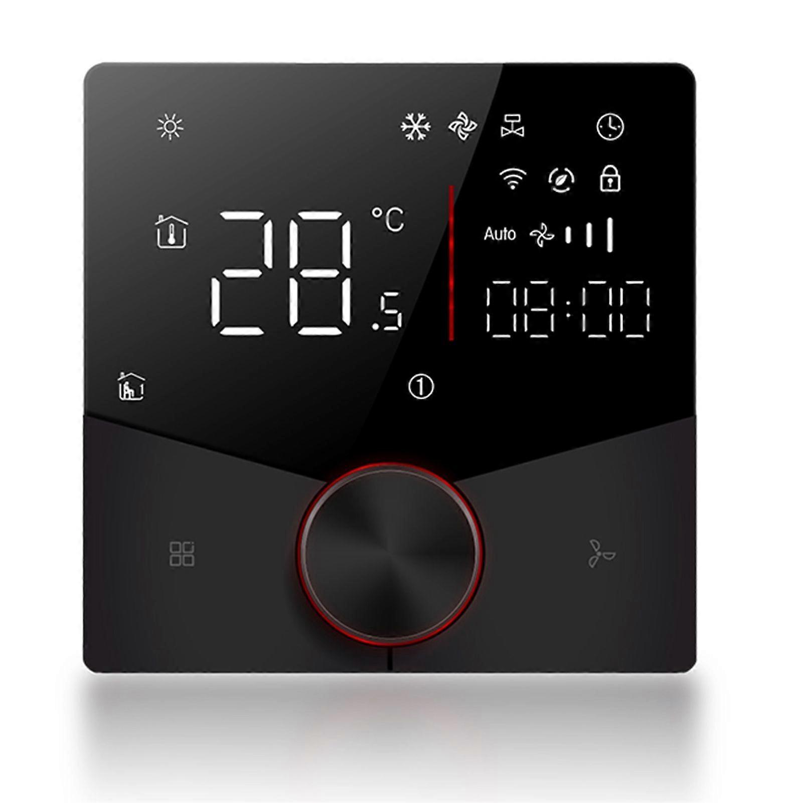 WiFi Air Conditioner Thermostat 5+2 Days 6 Periods Programmable Central Air Conditioning Temperature Controller Black