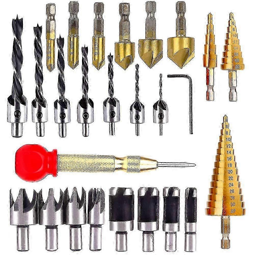 26 Drilling Tools For Woodworking Including 6 Milling Drills