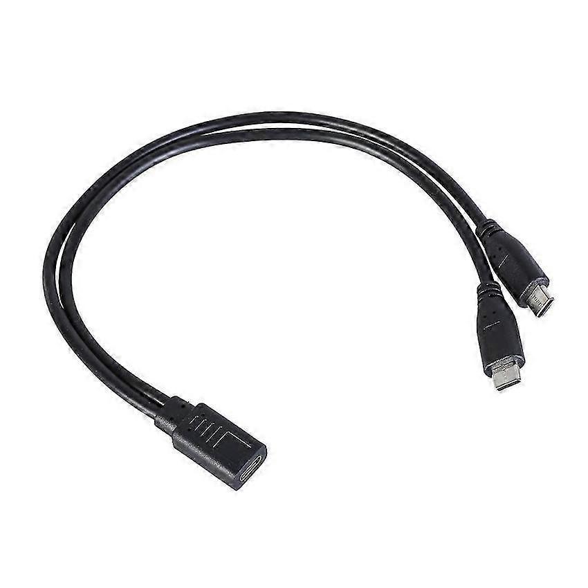 Type C Splitter Cable 1 Female 2 Male Charge Two Devices Simultaneously