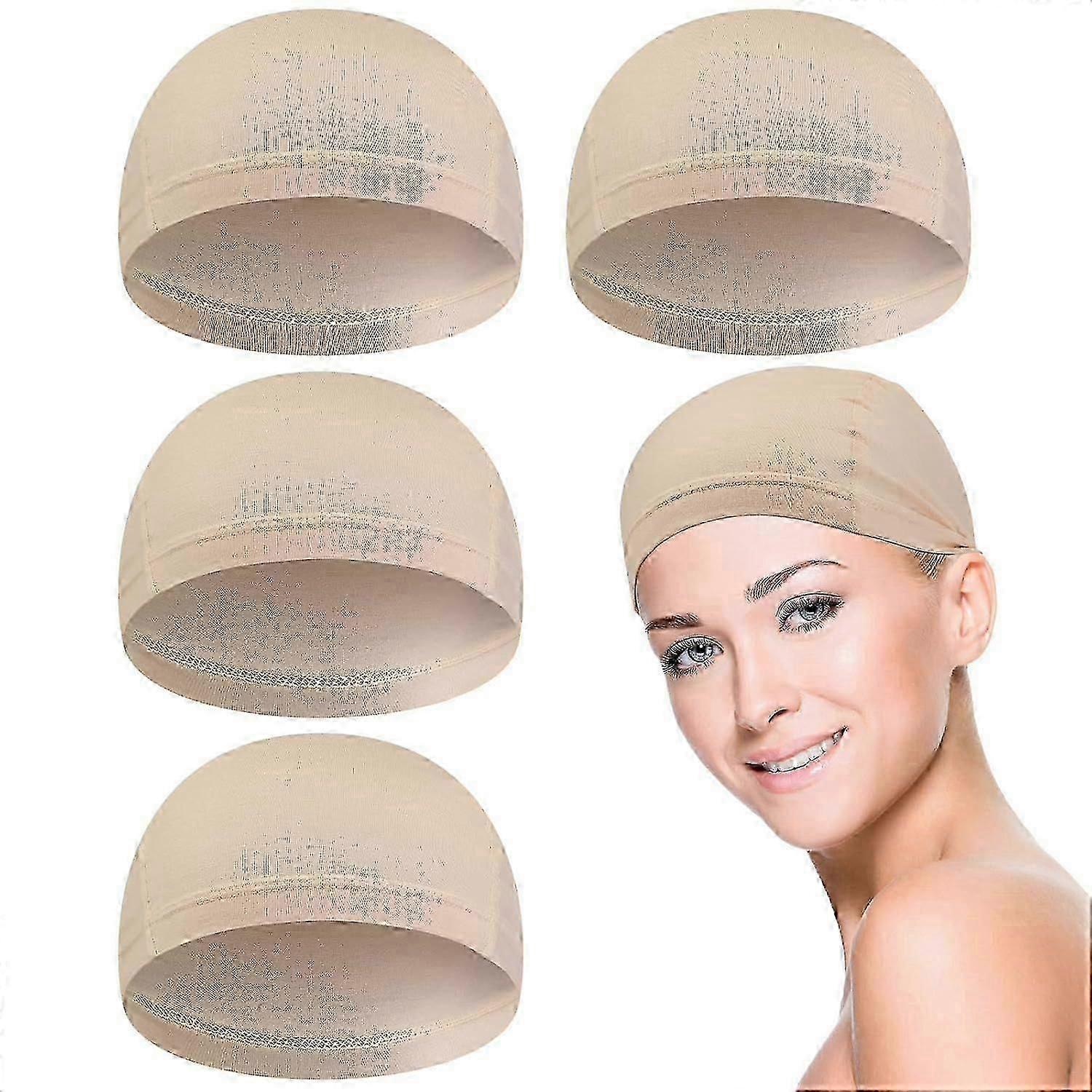 2025 seneste model 4 stk bambus fiber paryk cap bambus paryk liner cap til kvinderq