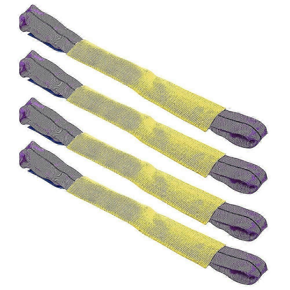 Recovery Alloy Wheel Securing Link Straps for Trailers 4pcs Yellow and Purple