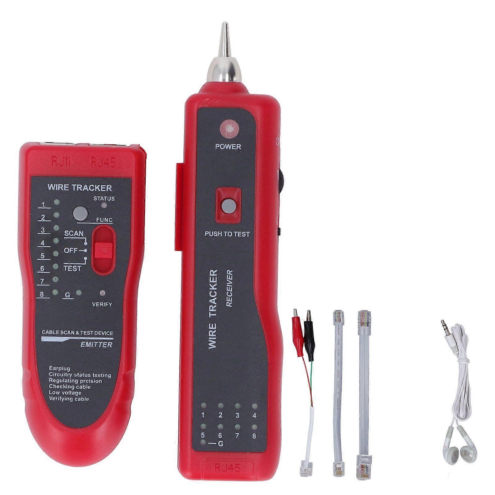 Wire Tracer Receiver Kit Network Cable Tester Line Finder for Telephone Line Test Maintaining with Earphone