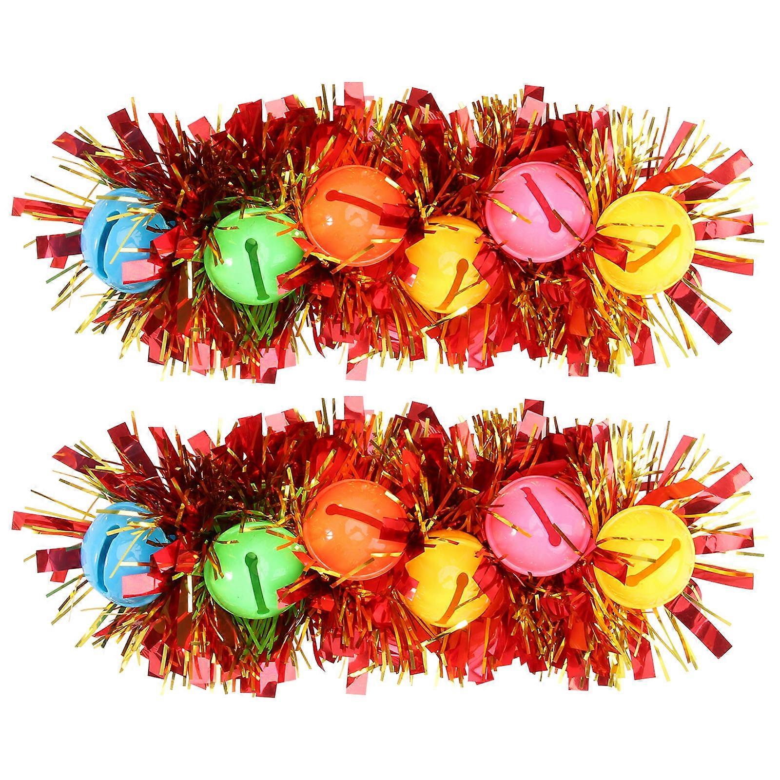 Decorative Bell Bracelet Plastic Wrist Chain for 2Pcs Party Accessory