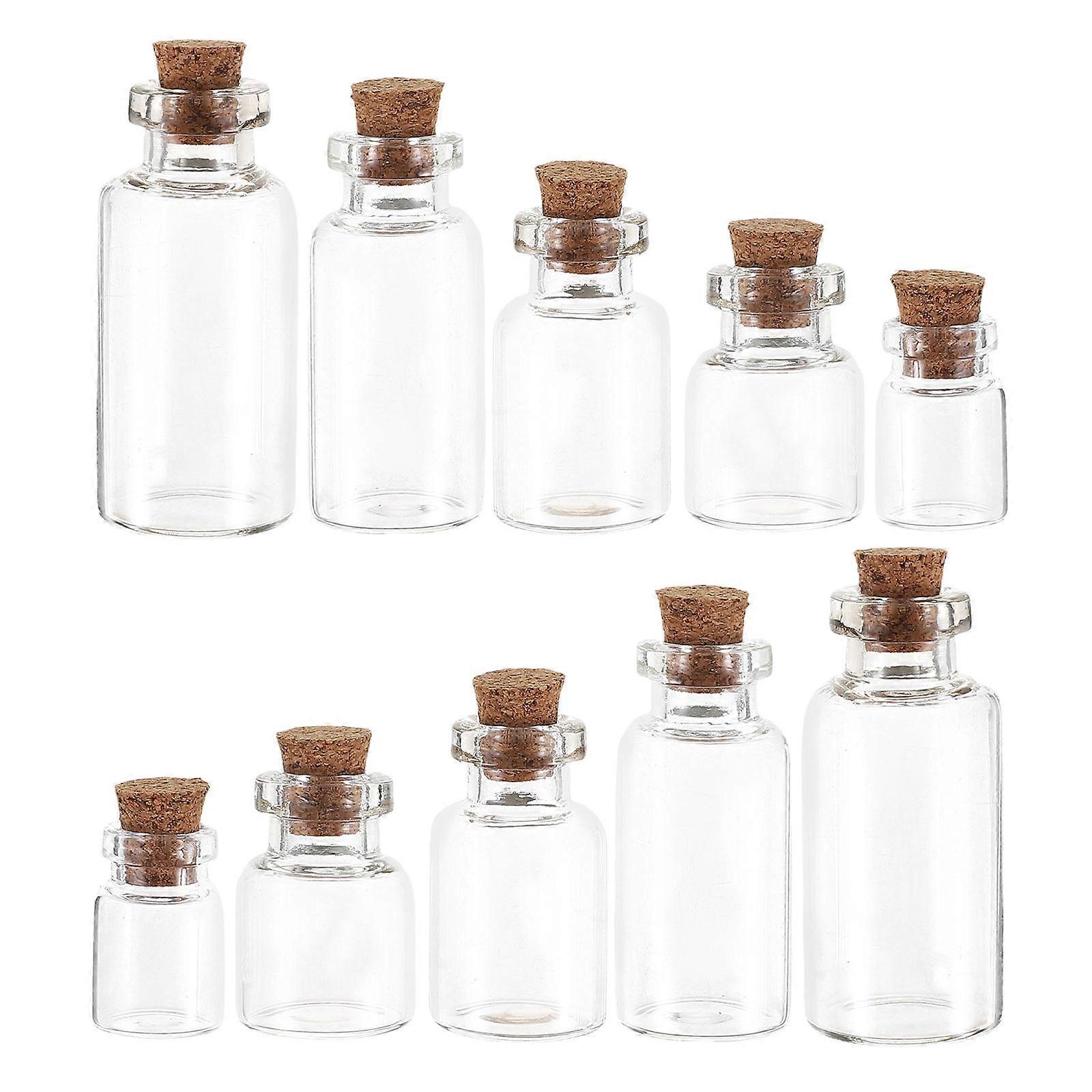 Mini Glass Bottles for Storage 50Pcs Transparent Glass Jars with Cork