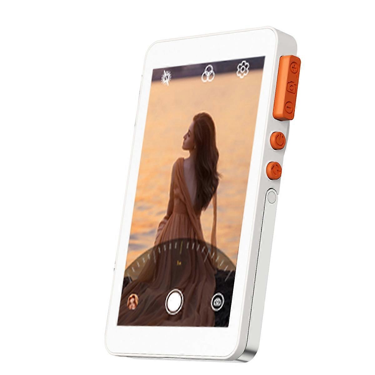 White Selfie Monitor with Speaker Magnetic Phone Vlog Selfie Monitor Screen for Selfie Vlog Live Str