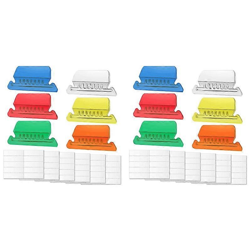 120 Sets Hanging File Tabs and Inserts,Colorful File Folder Labels Filing Tabs for File Identification, Easy to Read