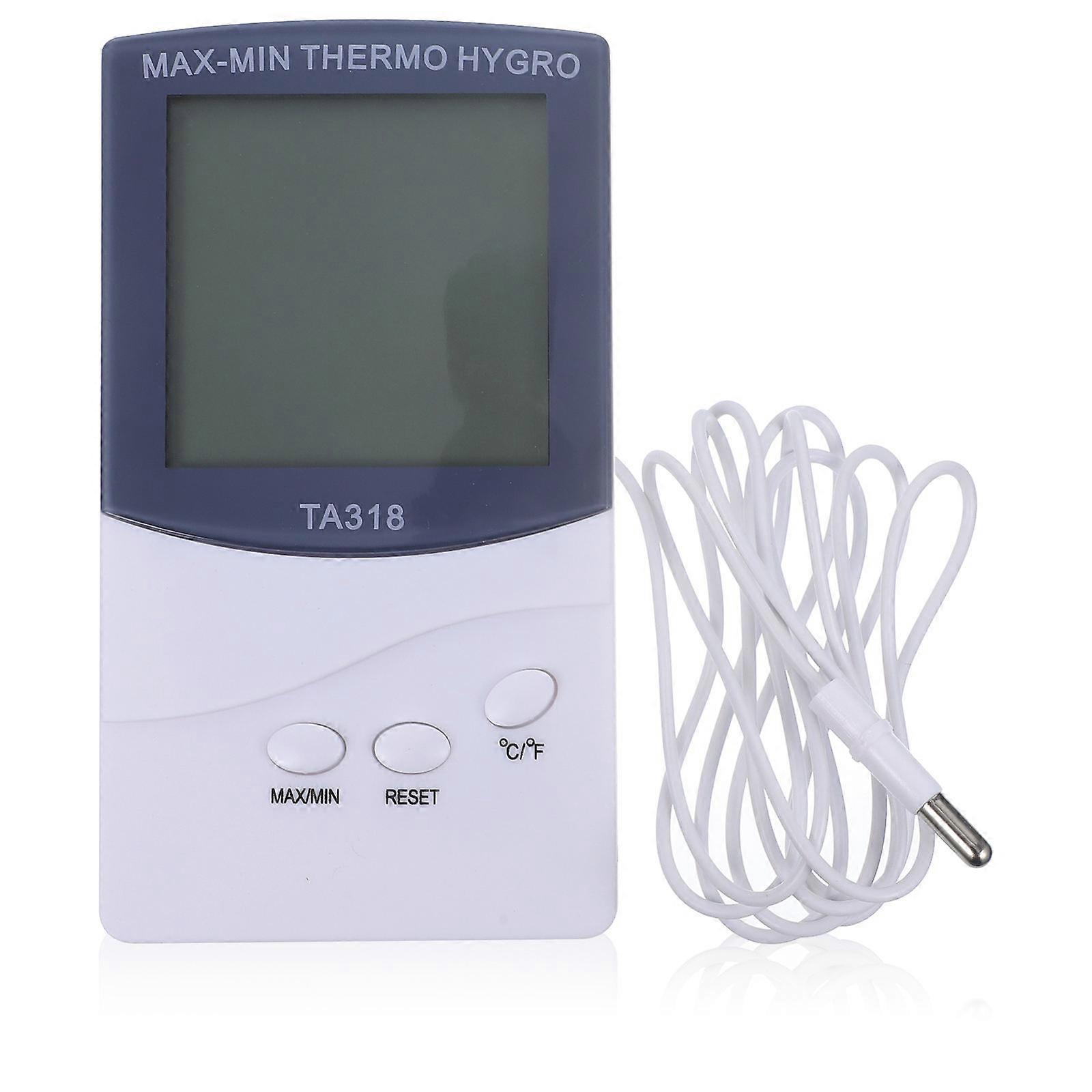 Electronic Thermohygrometer Temperature And Humidity Monitor Indoor Outdoor Use Temperature Meter Rectangular 1Pcs