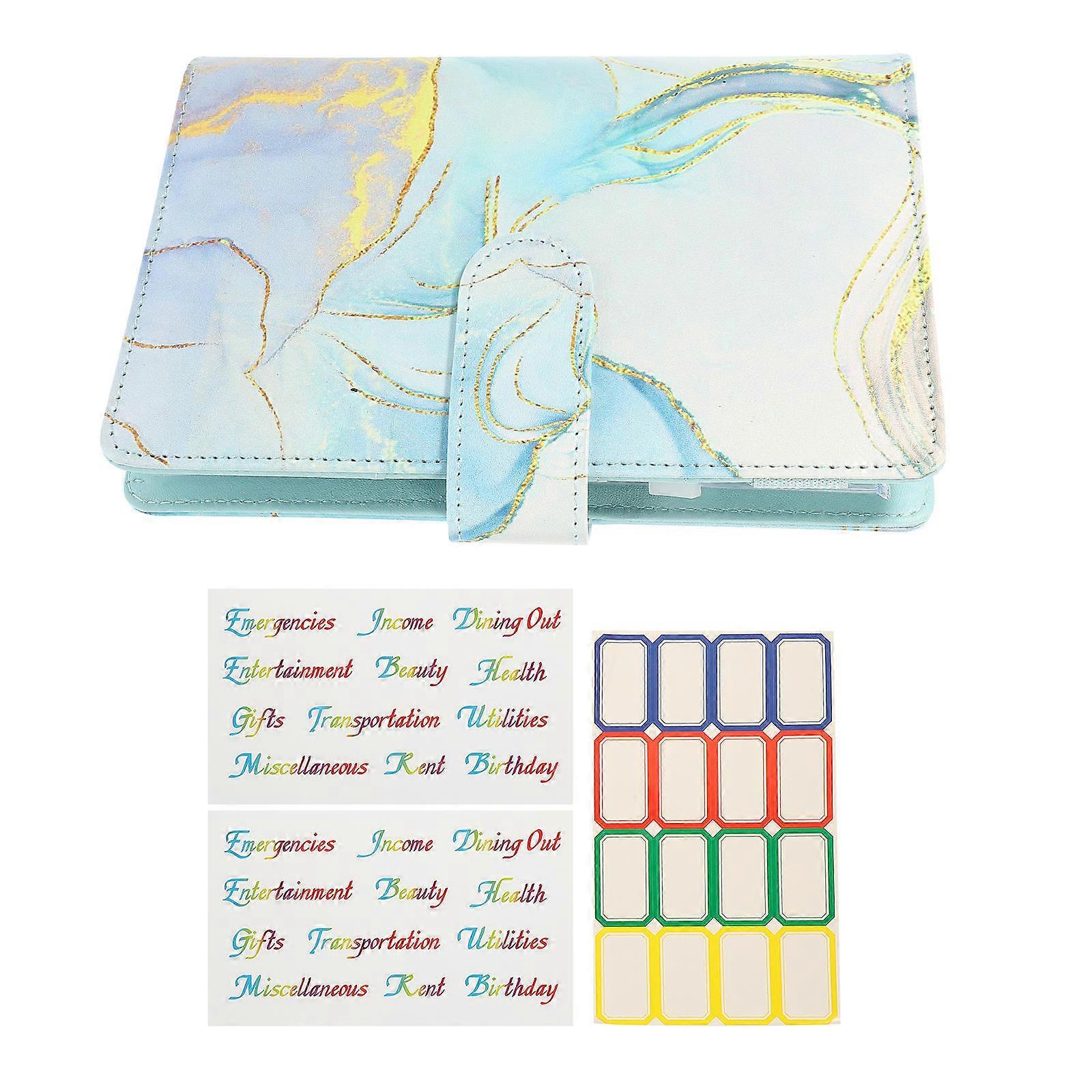 Budget Manual Book Money Planning Binder for Writing 3Sets Blue