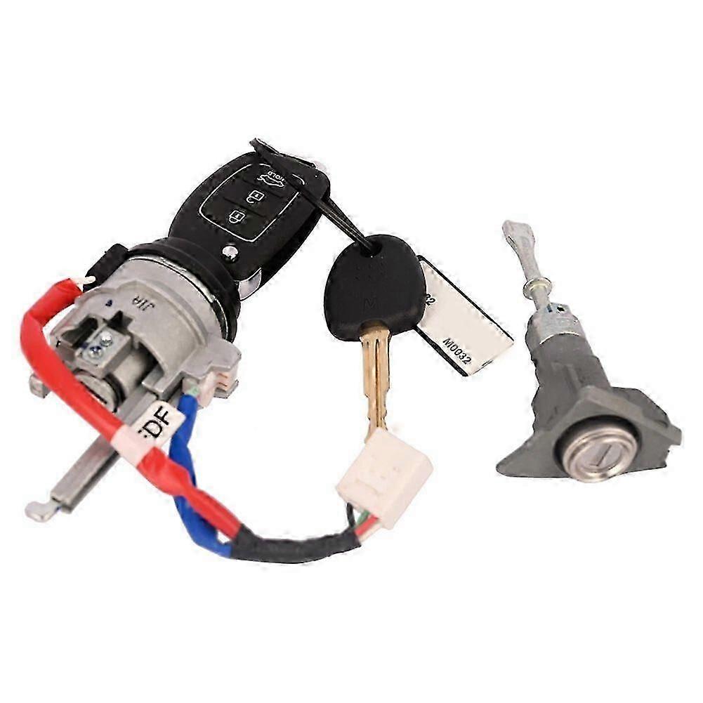 Car Ignition & Door Lock Cylinder Same Key With Fob for