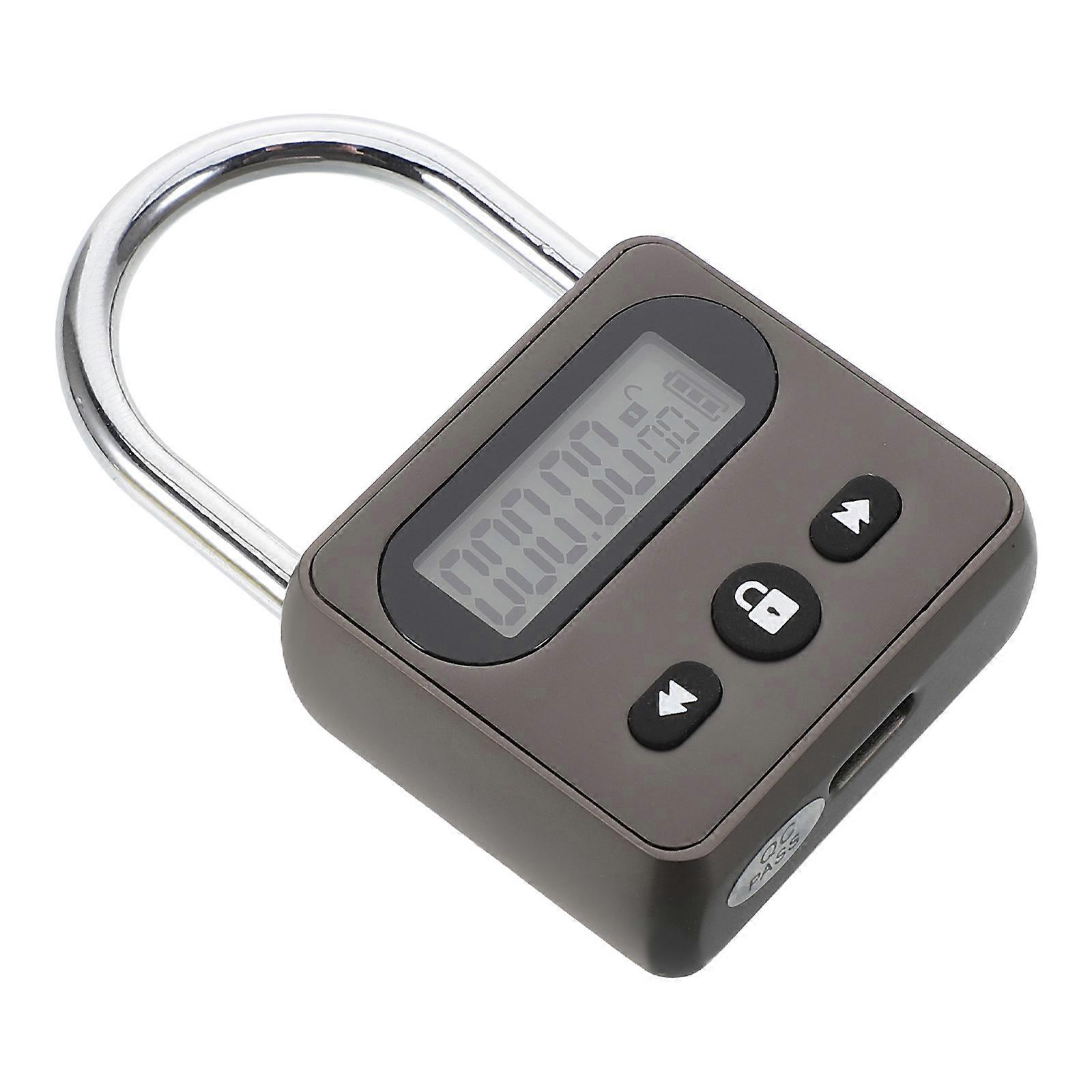 Electronic Time Padlock for Home Use 5Pcs Rechargeable Metal Timer Lock