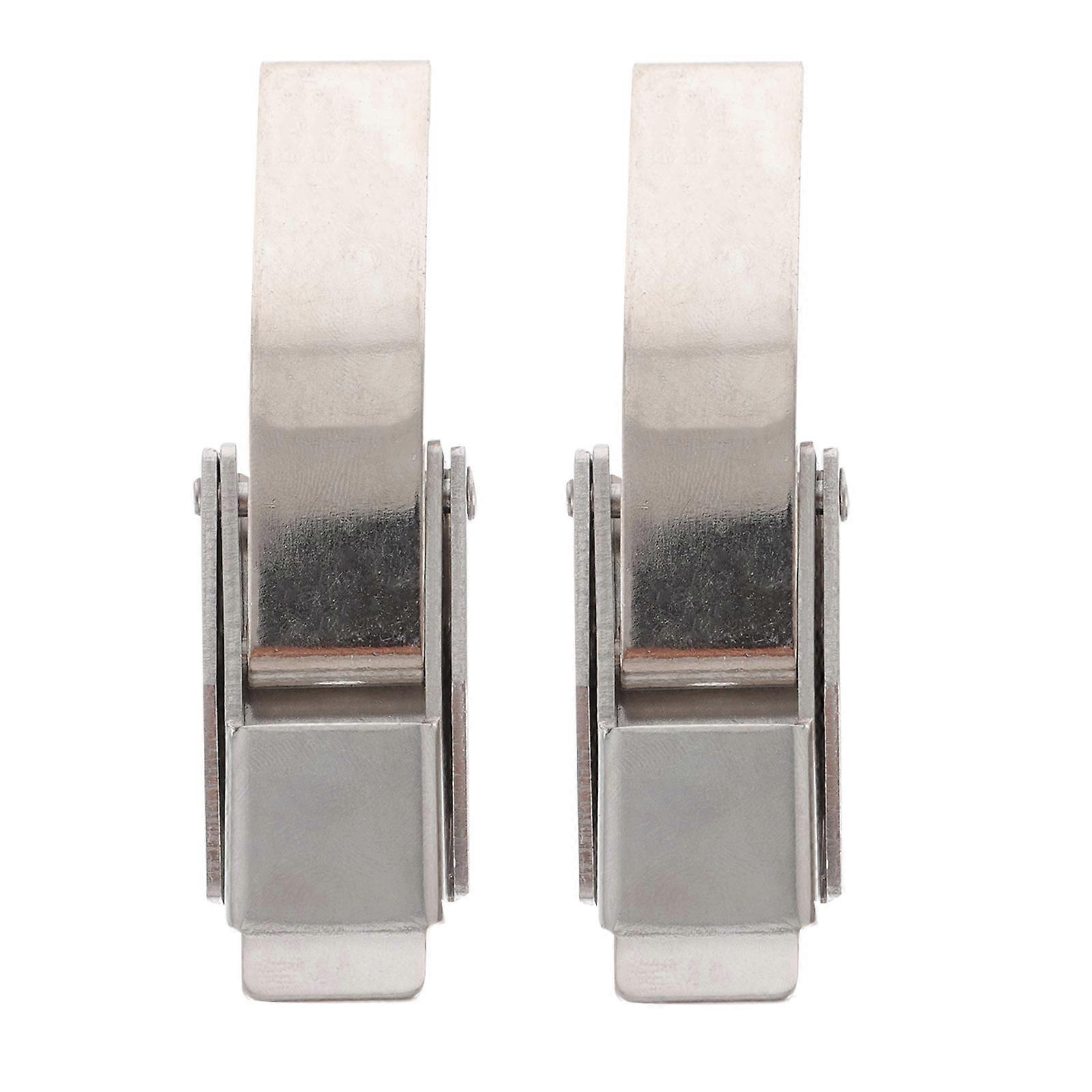 Multifunctional Buckles Heavy-Duty Case Buckles for Home Use 4Pcs Silver Stainless Steel
