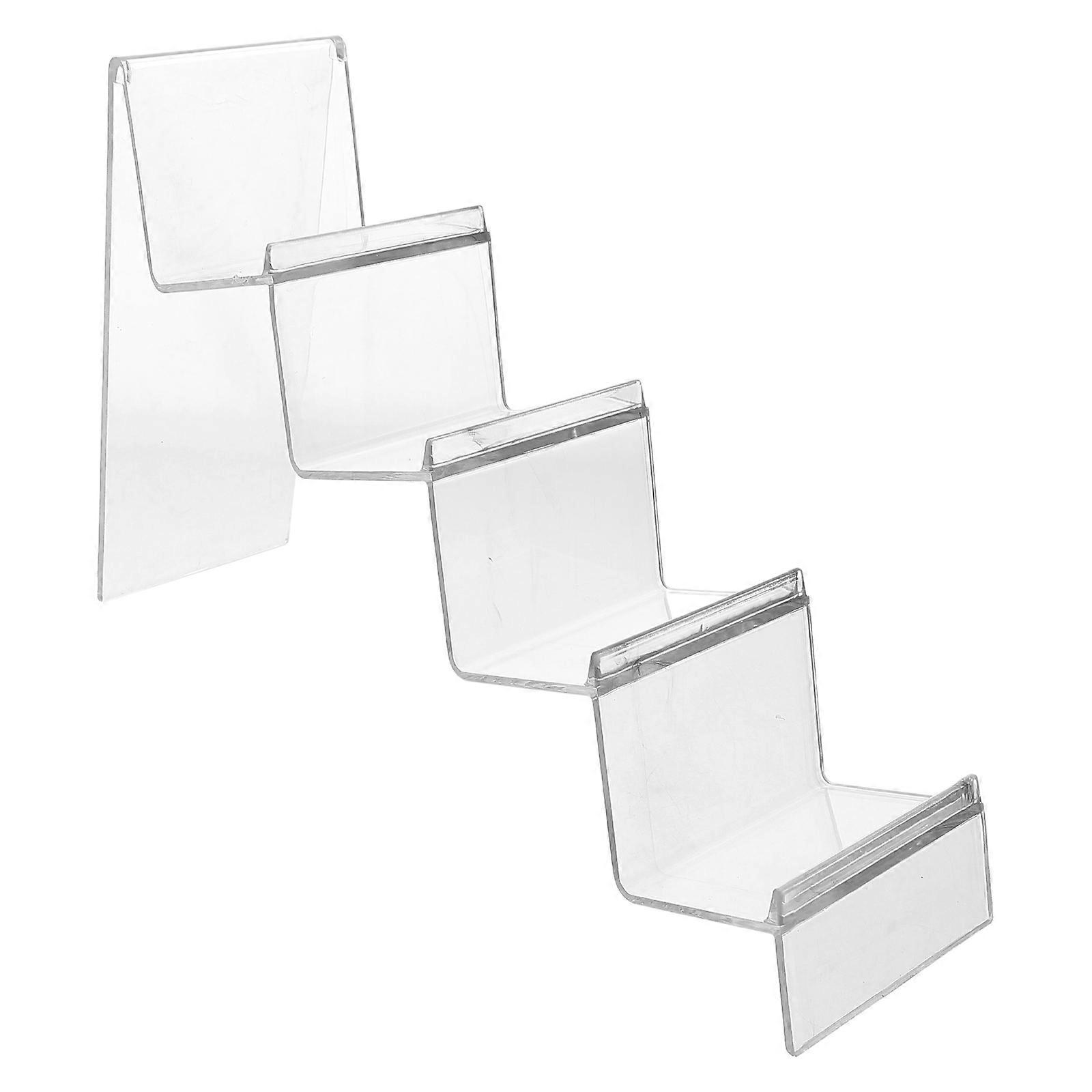 Transparent Multi-Layer Step Design Acrylic Wallet Display Stand for Retail Environments and Home Use for 1Set