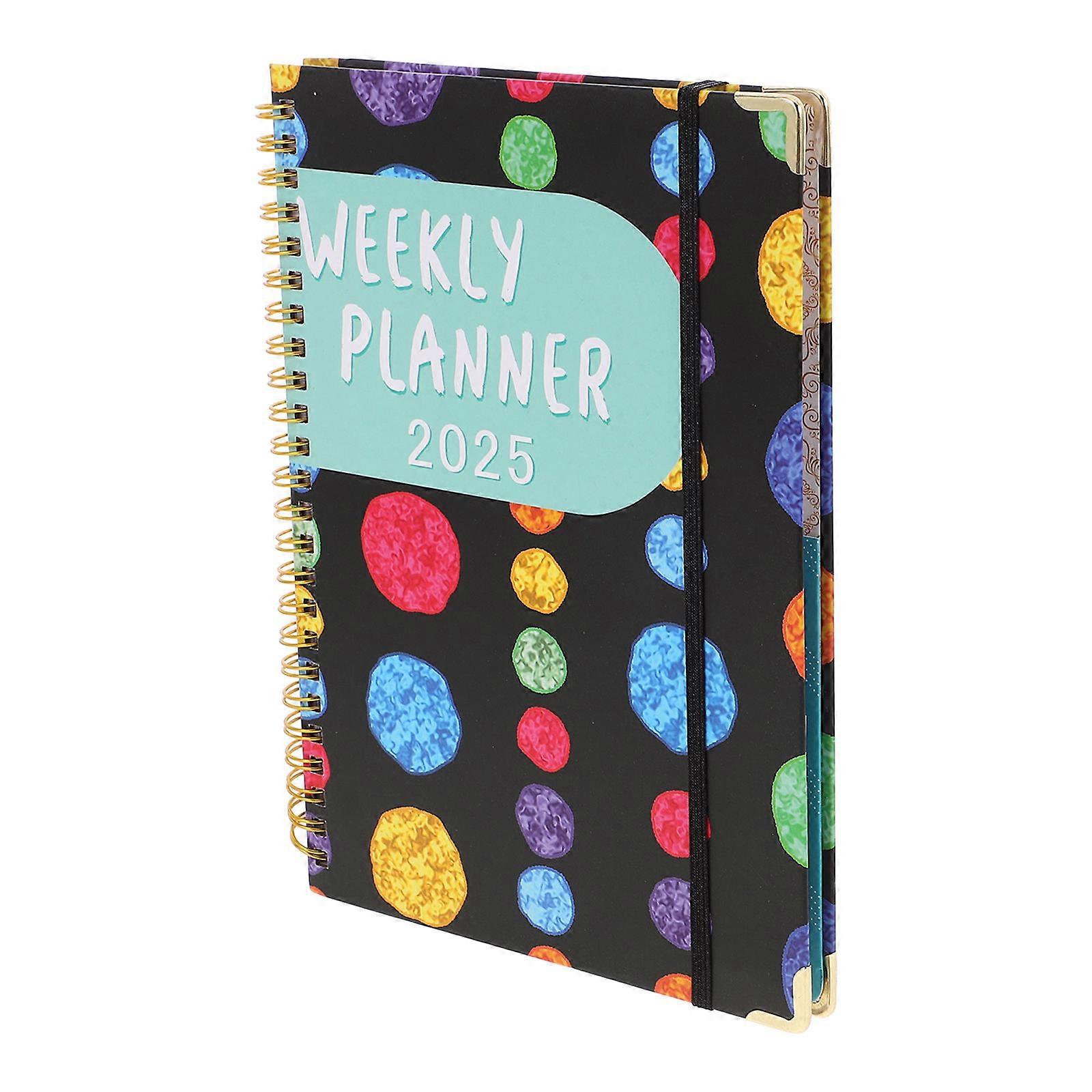 Weekly Planner 2025 Spiral Notebook for Writing 4Pcs Multi Paper