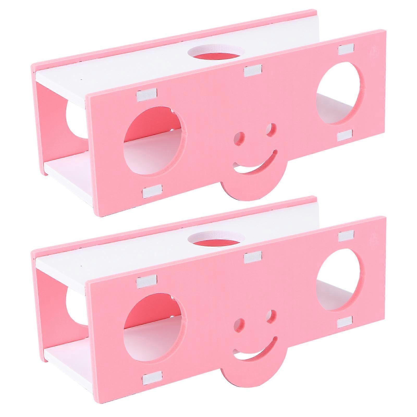 Pet Climb Toy Hamster Plaything for Fun 2Pcs Bright Pink