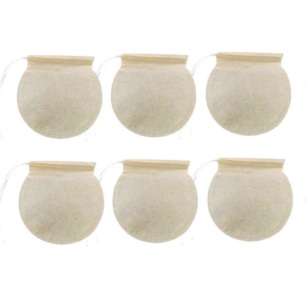 Tea Filter Bags Round Wood Pulp for 200Pcs Disposable Tea Use