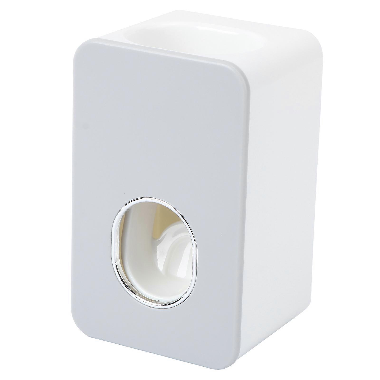 Automatic Toothpaste Squeezer 1Pcs Toothbrush Holder Storage Rack For Bathroom Use In Grey Color