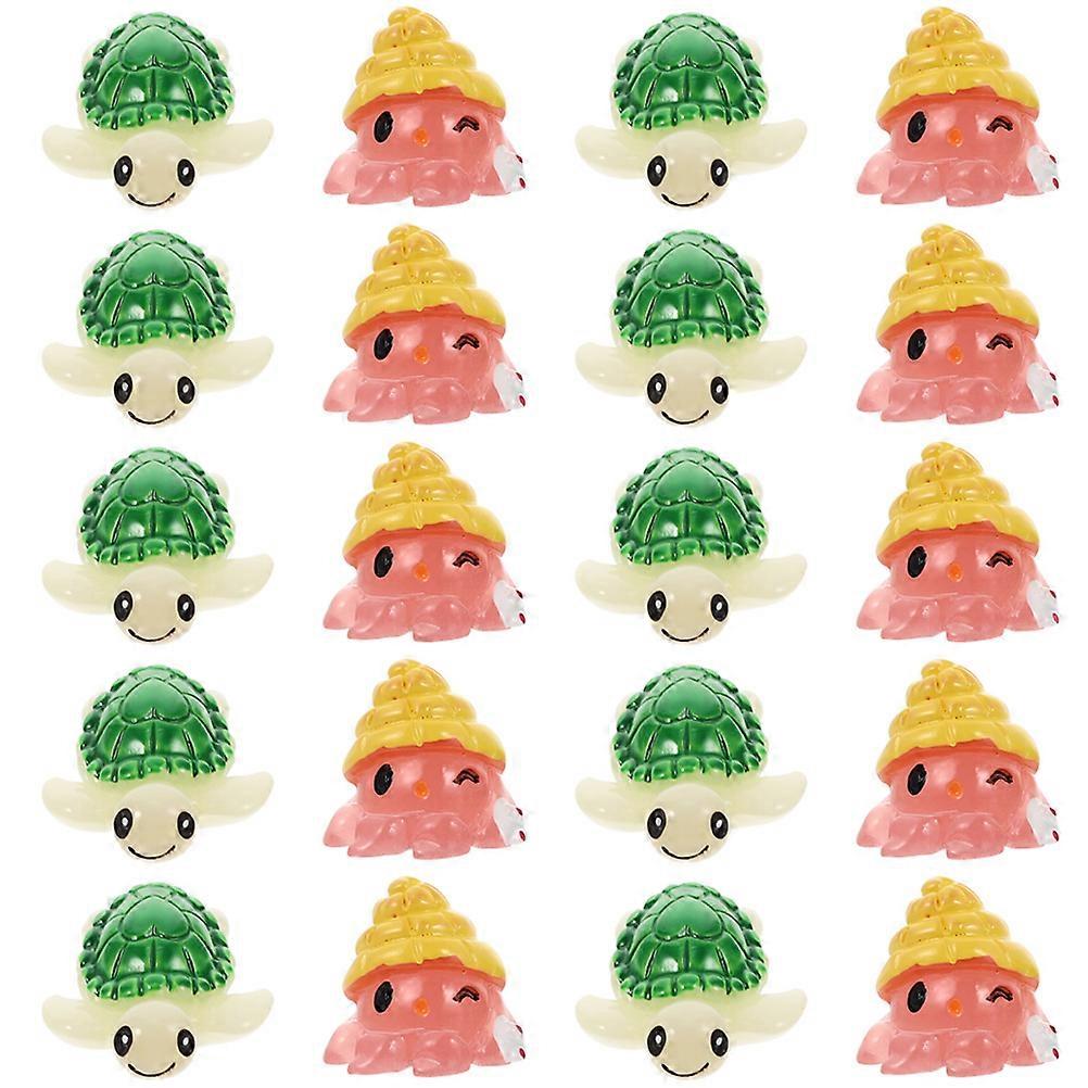 Decorative Mini Figure Tortoise Landscaping Figures for Decoration 80Pcs