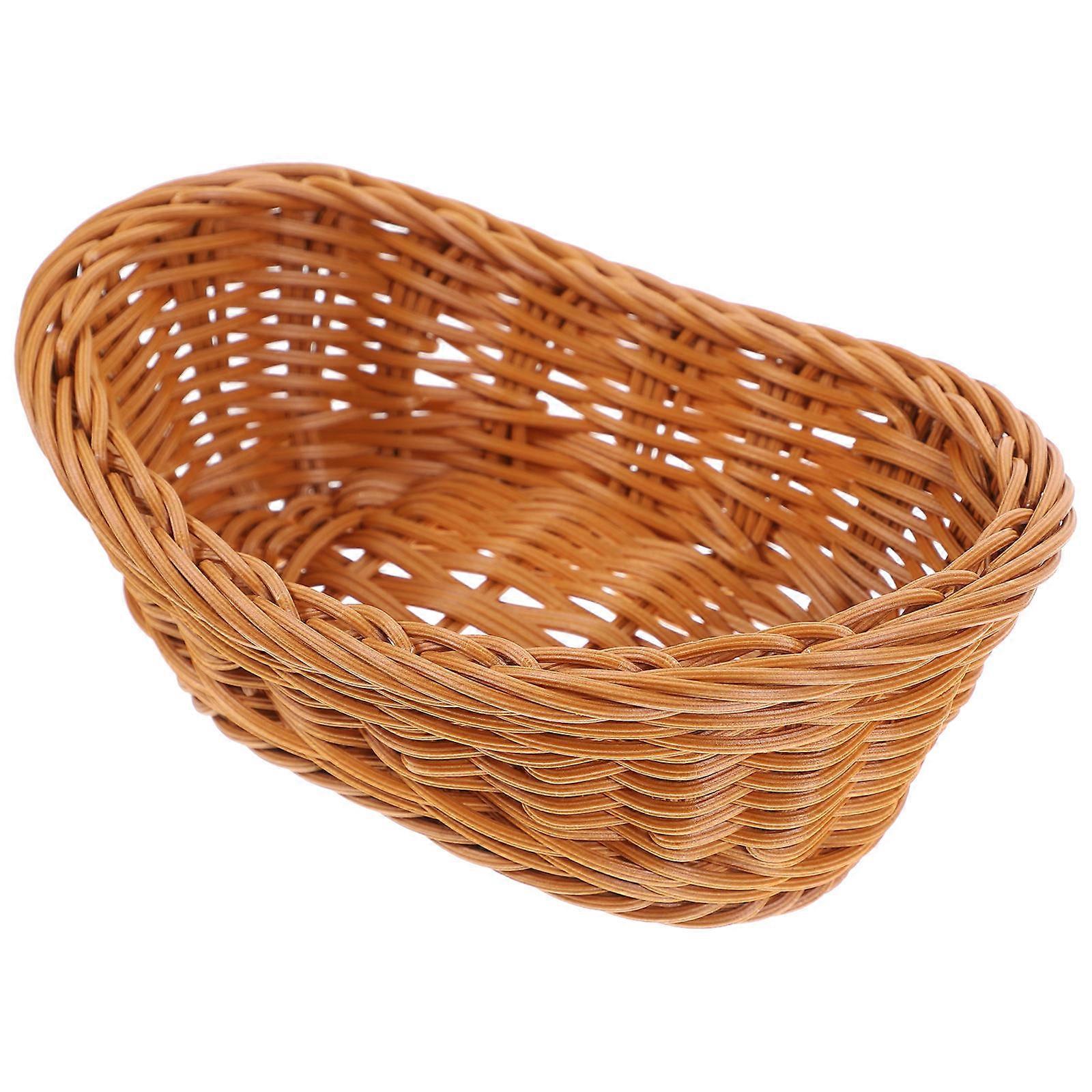Fruit Storage Basket Bread Holder for Kitchen 5Pcs Light Brown Decorative Basket