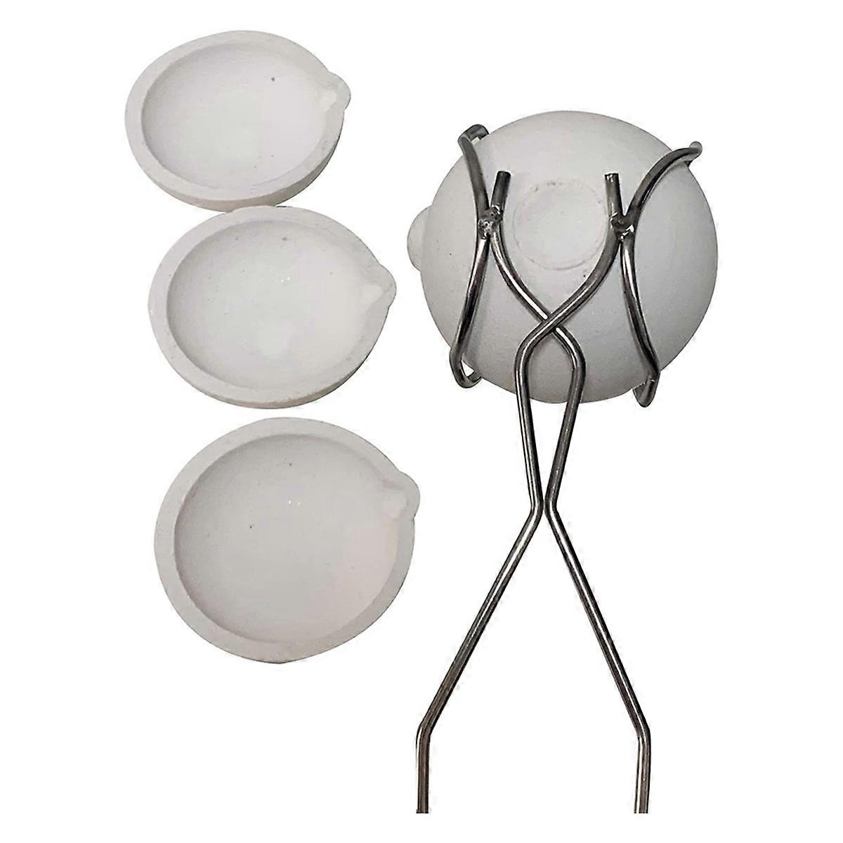 5 Pieces Small Melting Ceramic Crucible Bowl Dish Cup Set