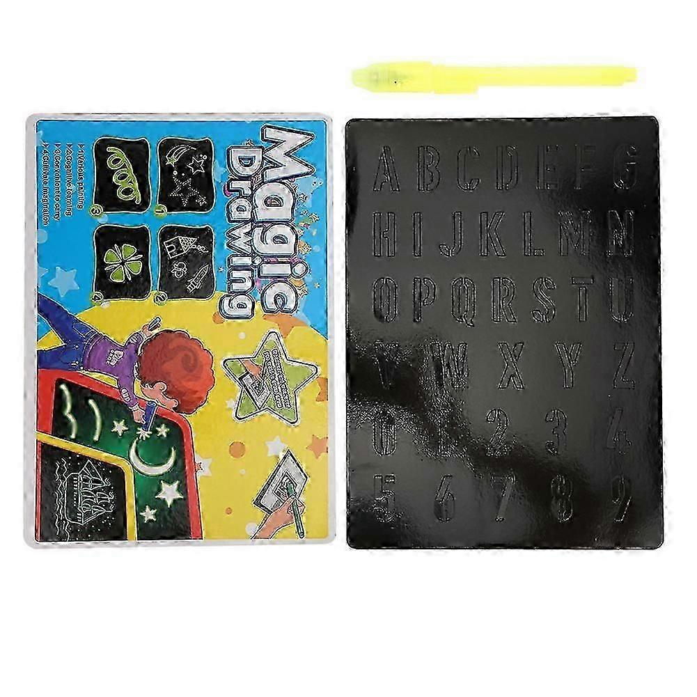 Glow in the Dark A4 Drawing Board for Children - 3D Fluorescent Art Set with Light-up Painting Features