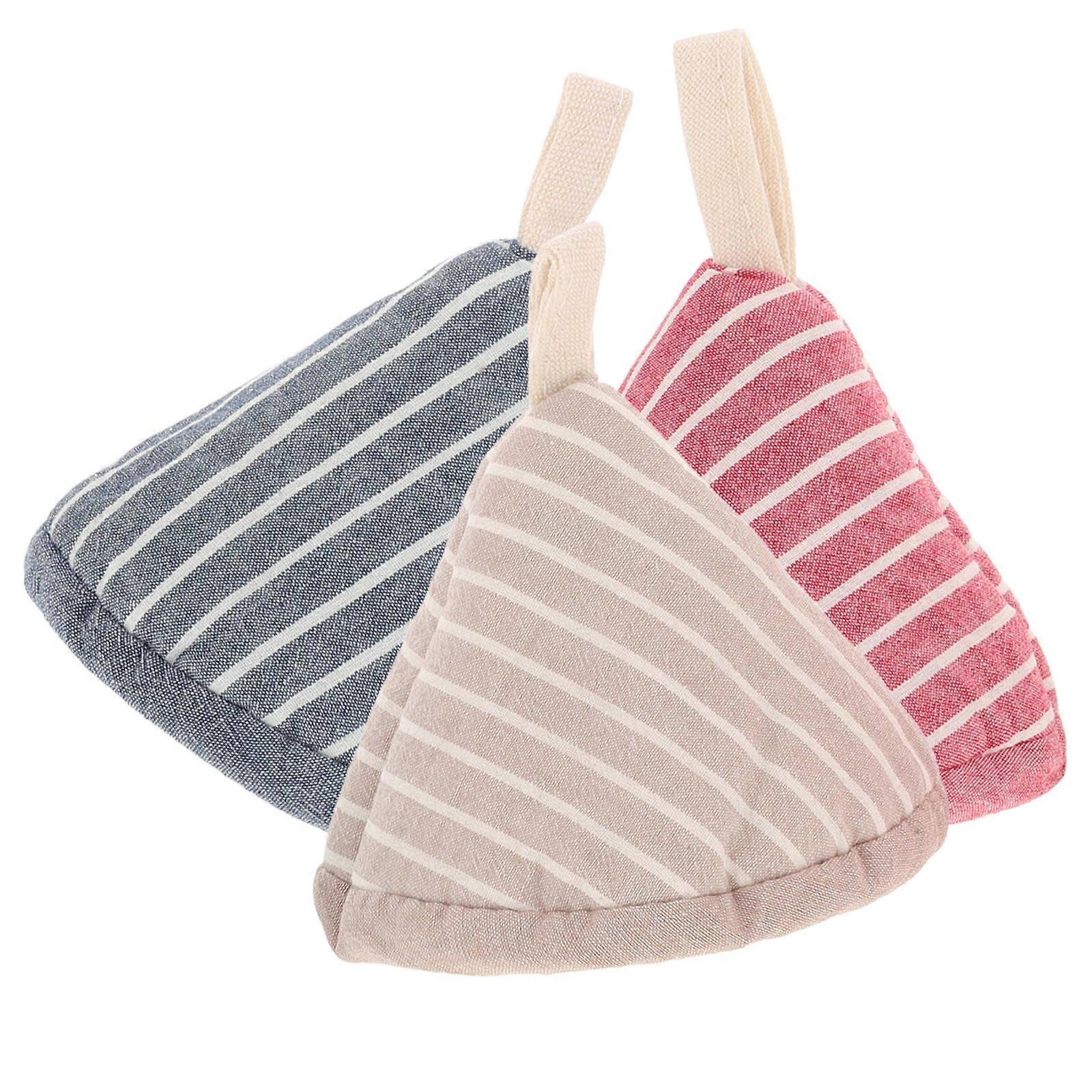 Heat Insulation Triangle Cotton Pot Handle Cover Sleeves 12 Pcs For Casserole Griddle Kettle Multi Color Safe Grip