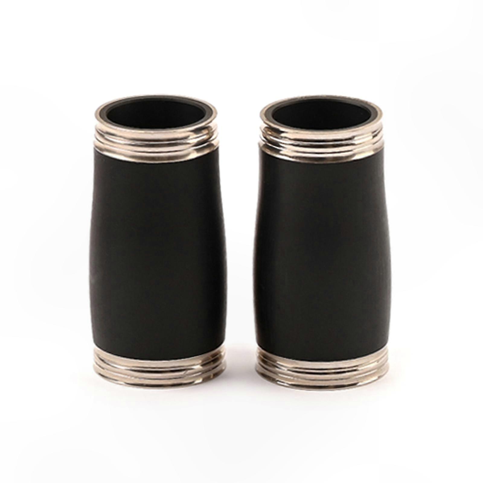 Replacement Clarinet Barrel with Metal Rings for Bb Woodwind Instruments Accessories (2 Pack)