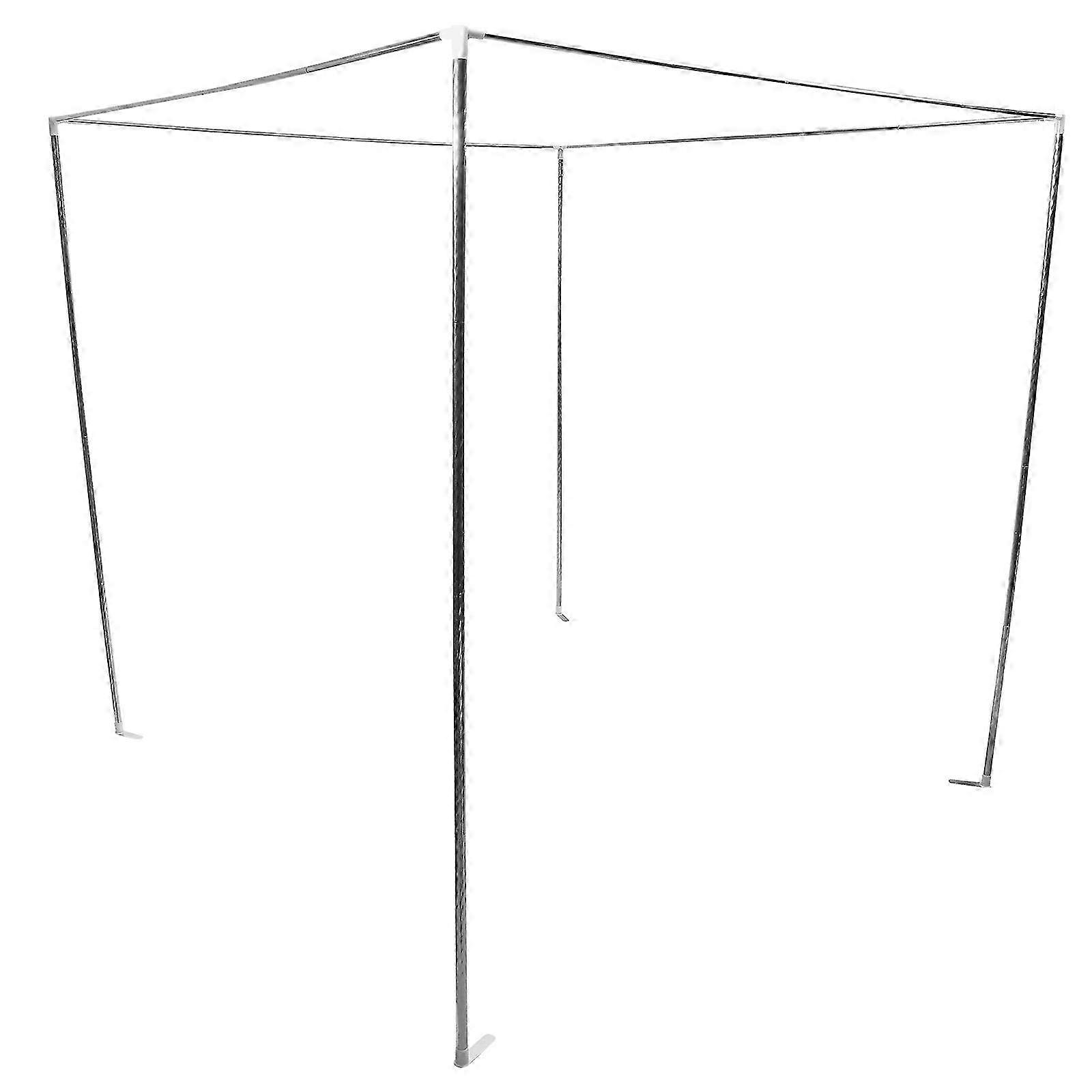 1 Set Canopy Net Frame Stainless Steel Bedding Frame Bed Canopy Frame Bracket for 2m Bed 25-26s