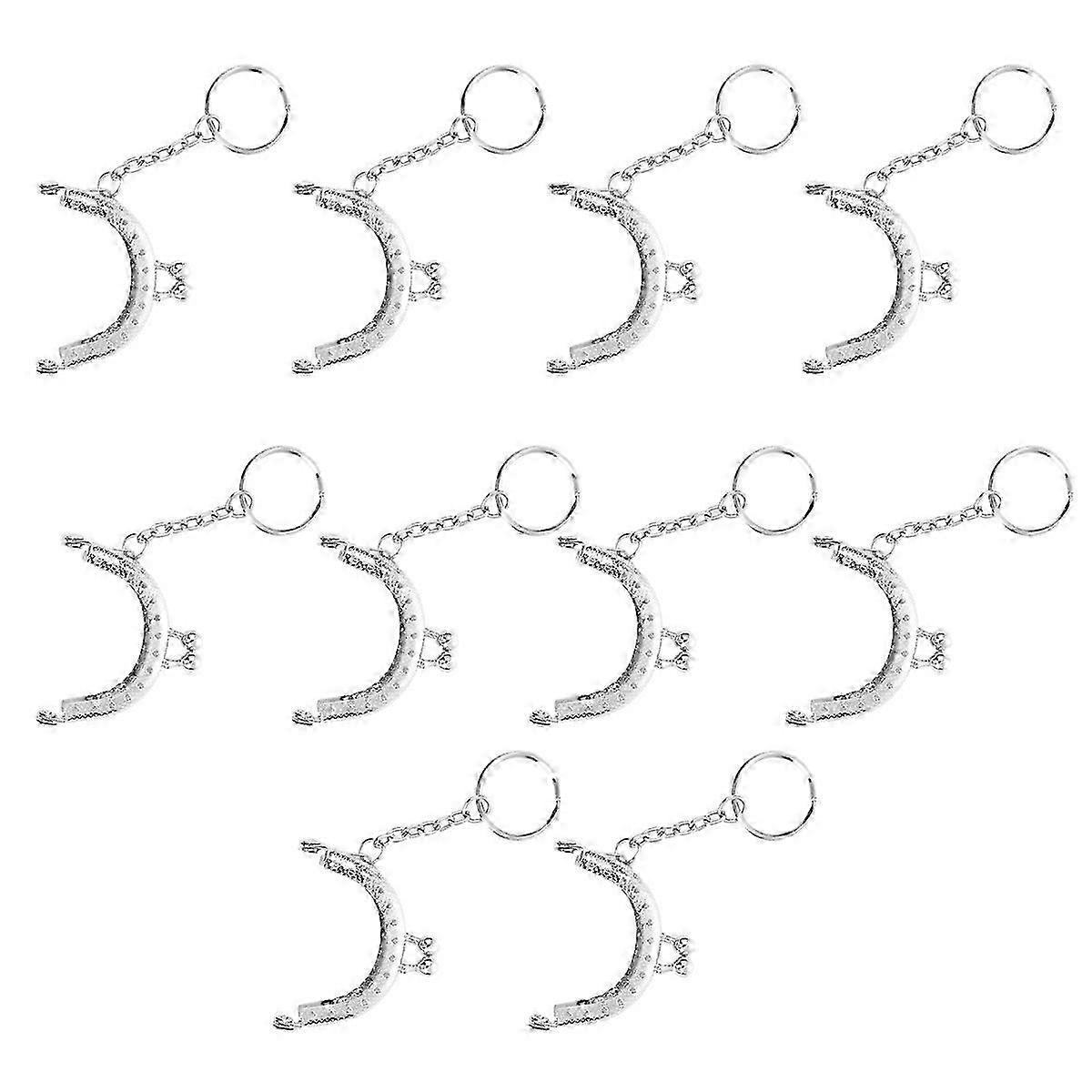 Purse Frame Clasps Clutch Bag Clasp 10set Silver Iron Handbag Handle For Crafters Diy Craft