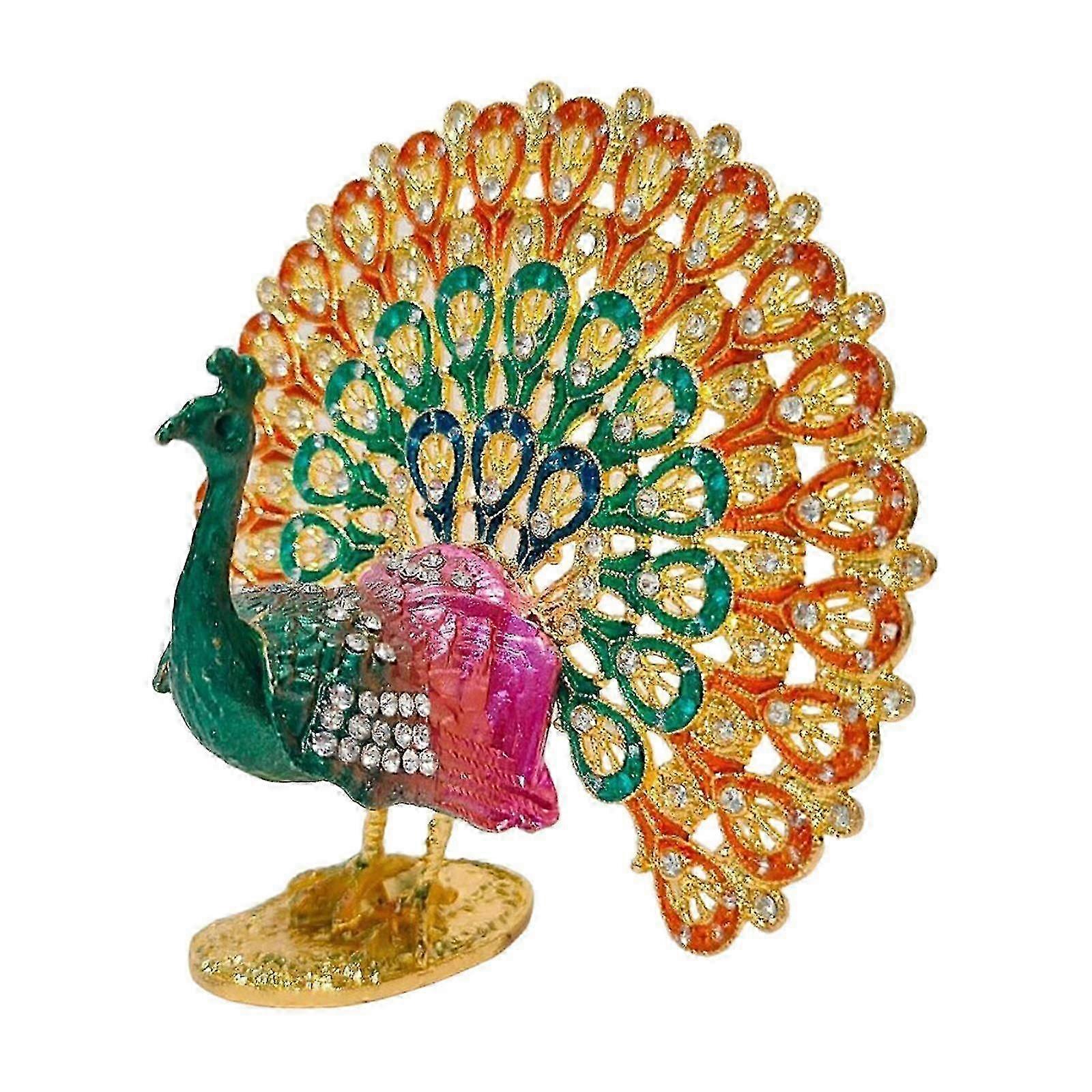 Peacock Statue Crafts Modern Tabletop Centerpiece for Table Bookshelf Office Style A