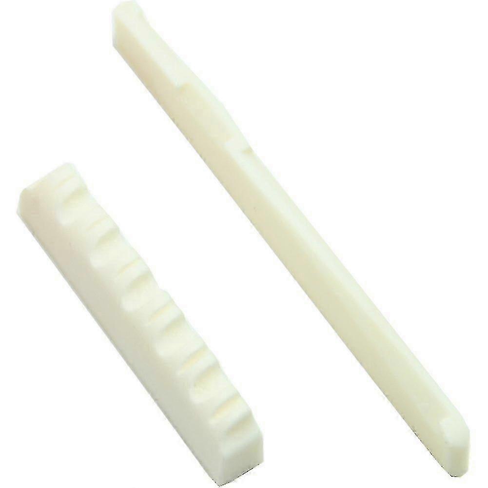 1Set Ivory Bone Bridge Saddle And Nut For 6 String Acoustic Guitar