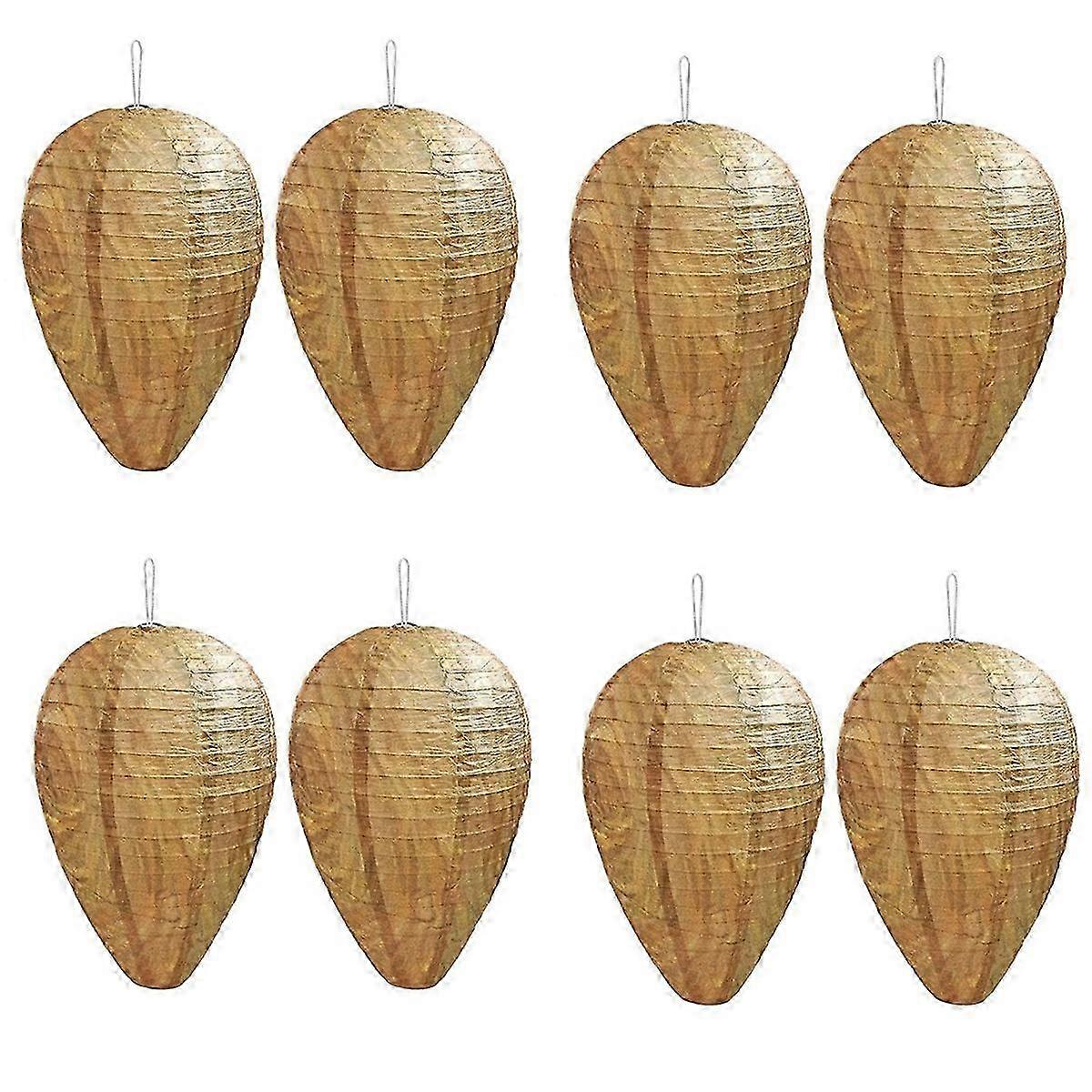 Mini fake wasp nest for natural pest control - 8 pack hanging